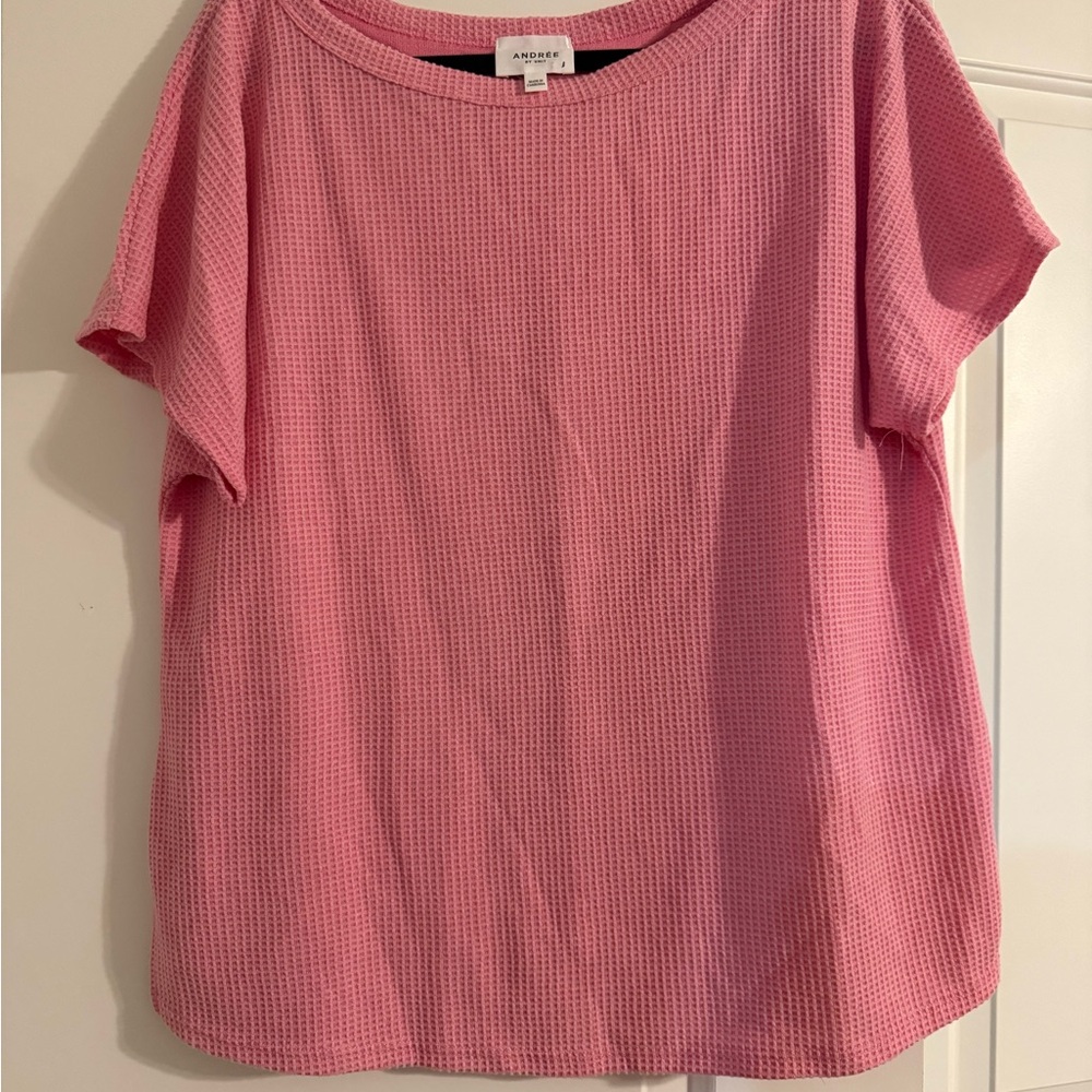 ANDREE BY UNIT Pink Short Sleeve Top